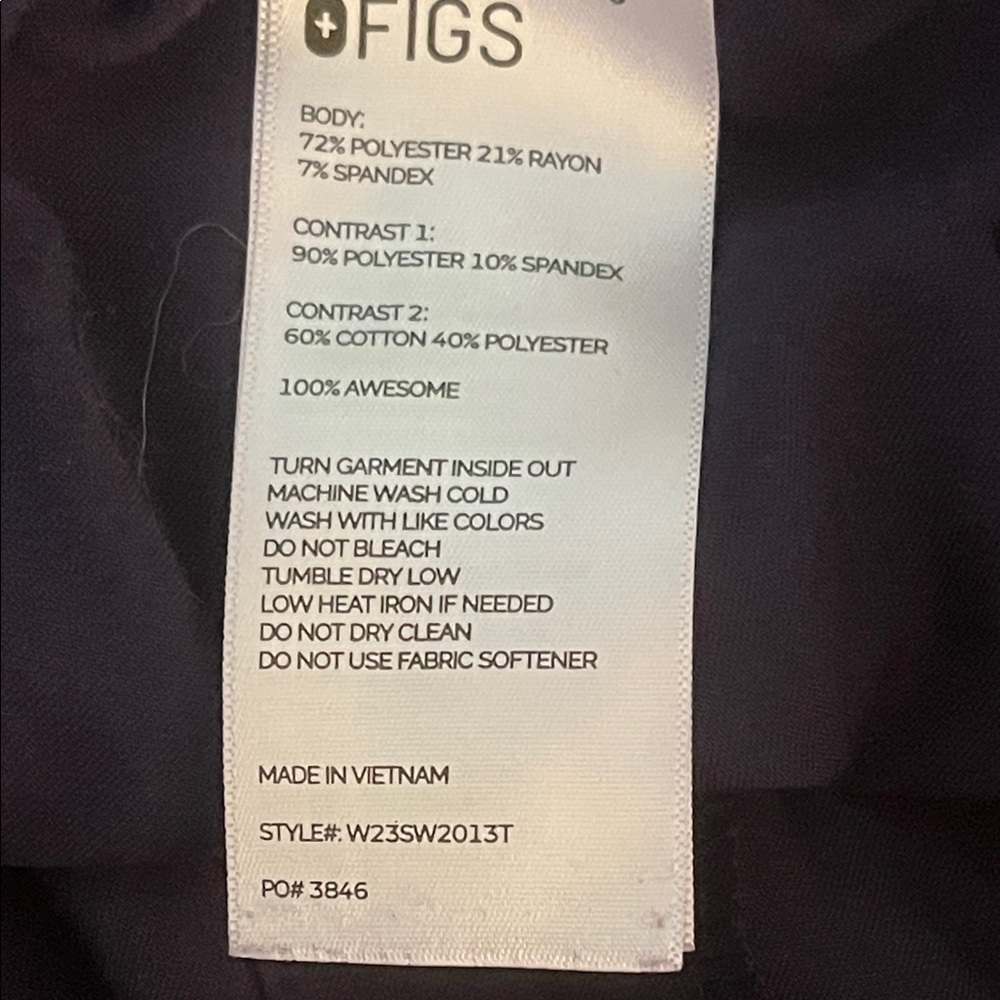 FIGS Zamora Jogger Scrub Pants 11 Pocket Technical Collection- Eggplant - Picture 10 of 11